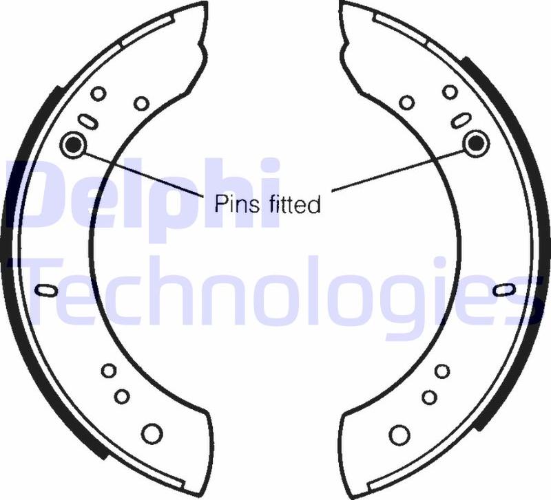 Delphi LS1072 - Комплект гальм, барабанний механізм autocars.com.ua
