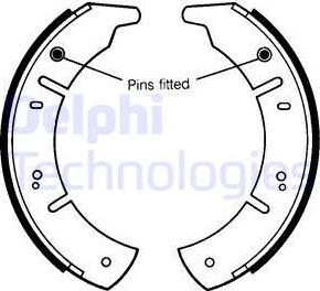 Delphi LS1090 - Комплект гальм, барабанний механізм autocars.com.ua