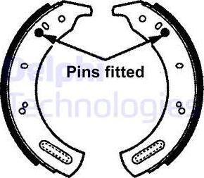 Delphi LS1146 - Комплект гальм, барабанний механізм autocars.com.ua