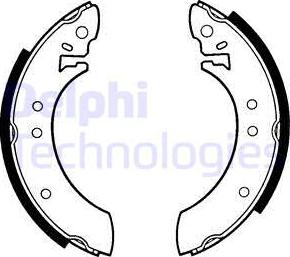 Delphi LS1234 - Комплект гальм, барабанний механізм autocars.com.ua