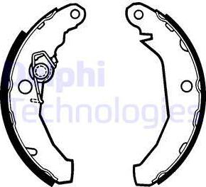 Delphi LS1272 - Комплект тормозных колодок, барабанные avtokuzovplus.com.ua