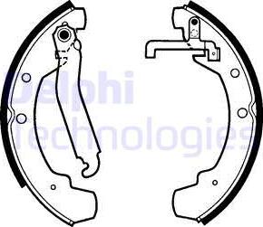 Delphi LS1305 - Комплект гальм, барабанний механізм autocars.com.ua