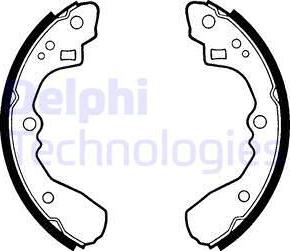 Delphi LS1326 - Комплект тормозных колодок, барабанные autodnr.net