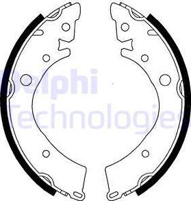 Delphi LS1341 - Комплект тормозных колодок, барабанные avtokuzovplus.com.ua