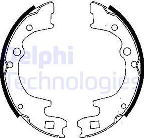 Delphi LS1477 - Комплект тормозных колодок, барабанные avtokuzovplus.com.ua