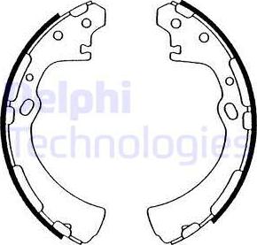 Delphi LS1505 - Комплект гальм, барабанний механізм autocars.com.ua