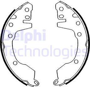 Delphi LS1544 - Комплект гальм, барабанний механізм autocars.com.ua