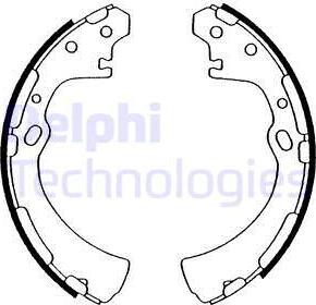 Delphi LS1553 - Комплект гальм, барабанний механізм autocars.com.ua