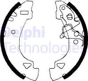 Delphi LS1640 - Комплект тормозных колодок, барабанные autodnr.net