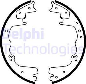 Delphi LS1753 - Комплект тормозных колодок, барабанные autodnr.net