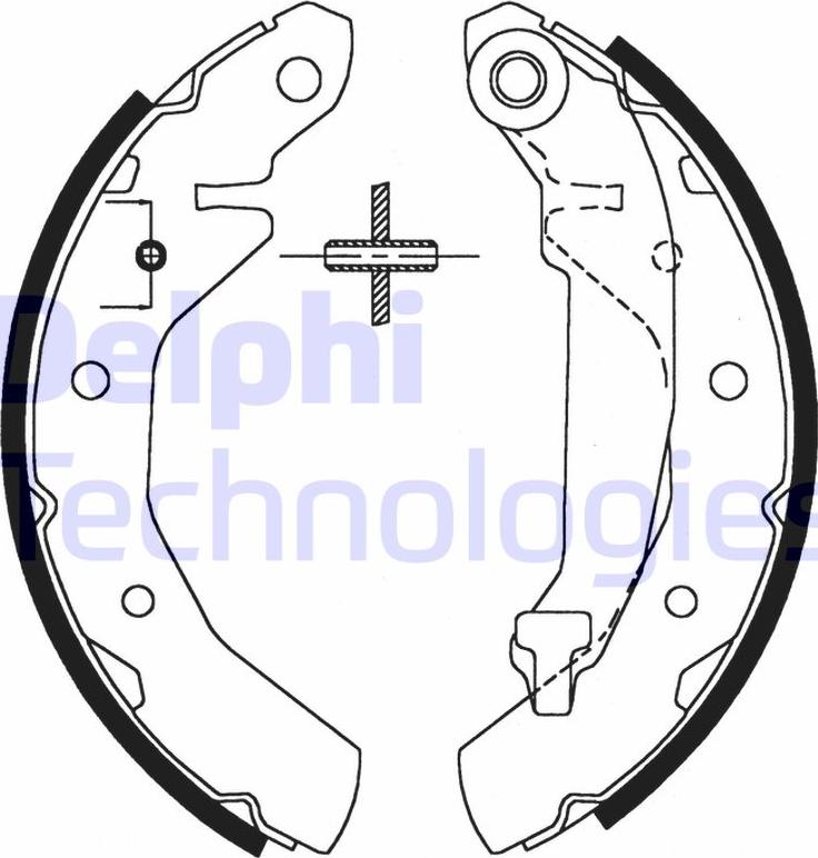 Delphi LS1821 - Комплект гальм, барабанний механізм autocars.com.ua