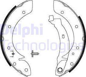 Delphi LS1830 - Комплект тормозных колодок, барабанные avtokuzovplus.com.ua