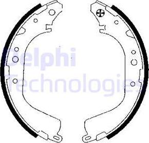 Delphi LS1834 - Комплект тормозных колодок, барабанные avtokuzovplus.com.ua