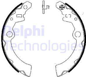 Delphi LS1837 - Комплект тормозных колодок, барабанные avtokuzovplus.com.ua