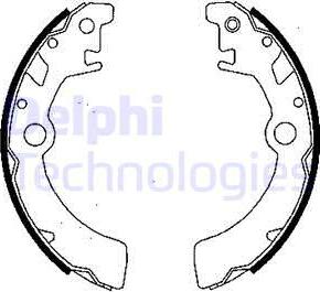 Delphi LS1846 - Комплект тормозных колодок, барабанные avtokuzovplus.com.ua