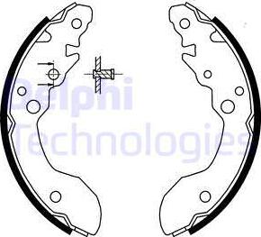 Delphi LS1856 - Комплект тормозных колодок, барабанные avtokuzovplus.com.ua