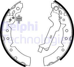 Delphi LS1894 - Комплект тормозных колодок, барабанные avtokuzovplus.com.ua