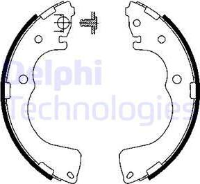 Delphi LS1904 - Комплект тормозных колодок, барабанные avtokuzovplus.com.ua