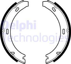 Delphi LS1992 - Комплект тормозных колодок, барабанные autodnr.net