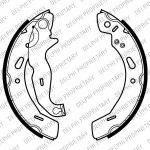 Delphi LS2016 - Комплект гальм, барабанний механізм autocars.com.ua