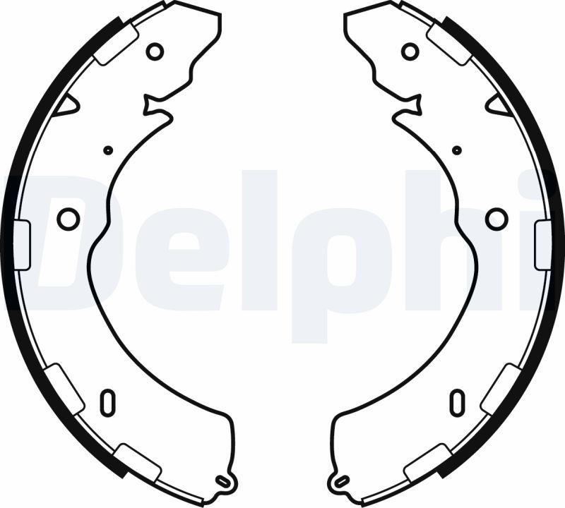 Delphi LS2064 - Комплект гальм, барабанний механізм autocars.com.ua