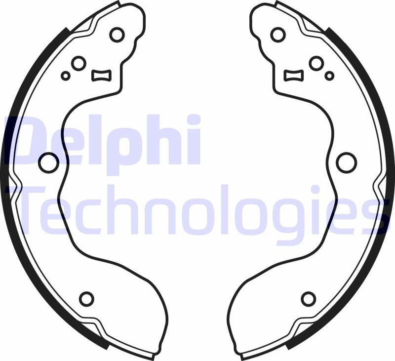 Delphi LS2071 - Комплект гальм, барабанний механізм autocars.com.ua