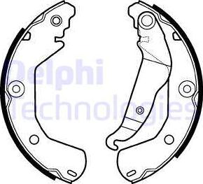 Delphi LS2112 - Комплект тормозных колодок, барабанные avtokuzovplus.com.ua