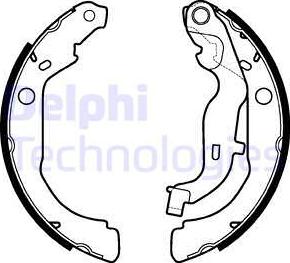 Delphi LS2127 - Комплект тормозных колодок, барабанные autodnr.net
