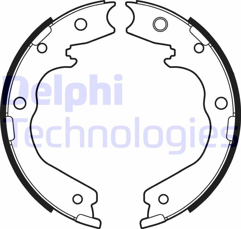 Delphi LS2137 - Комплект гальм, барабанний механізм autocars.com.ua