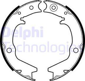 Delphi LS2145 - Комплект тормозных колодок, барабанные autodnr.net