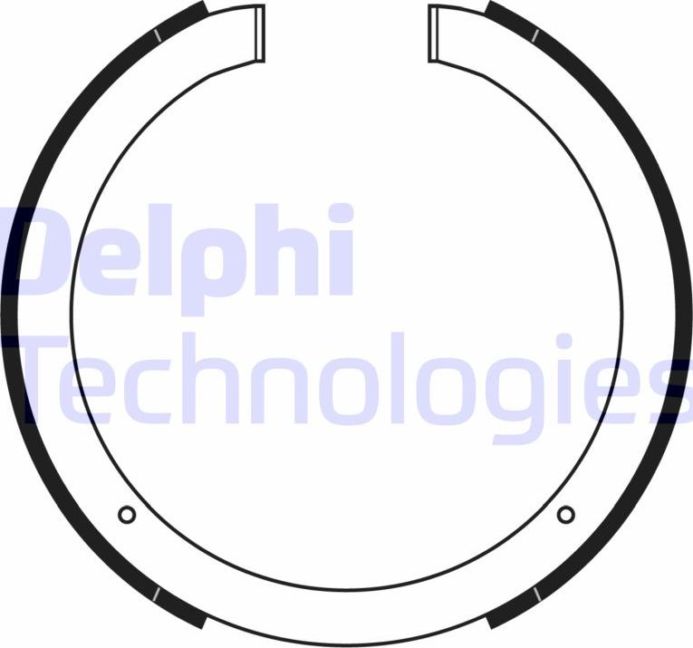 Delphi LS2168 - Комплект тормозных колодок, барабанные avtokuzovplus.com.ua