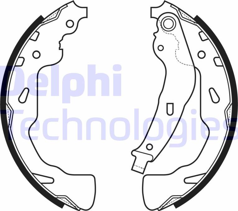 Delphi LS2176 - Комплект гальм, барабанний механізм autocars.com.ua