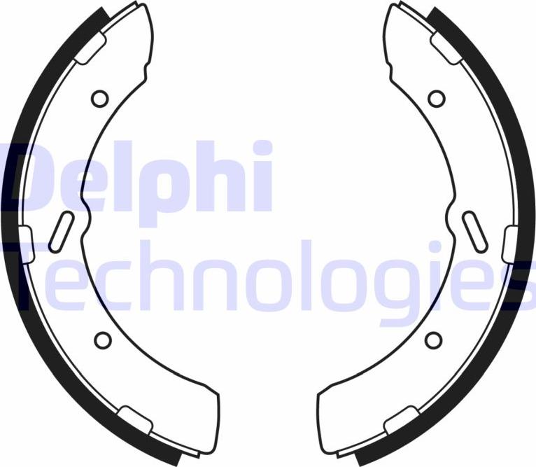 Delphi LS2185 - Комплект тормозных колодок, барабанные autodnr.net