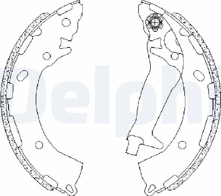 Delphi LS2195 - Комплект гальм, барабанний механізм autocars.com.ua