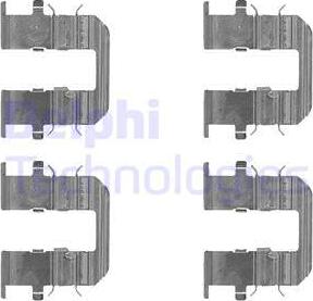 Delphi LX0489 - Комплектуючі, колодки дискового гальма autocars.com.ua