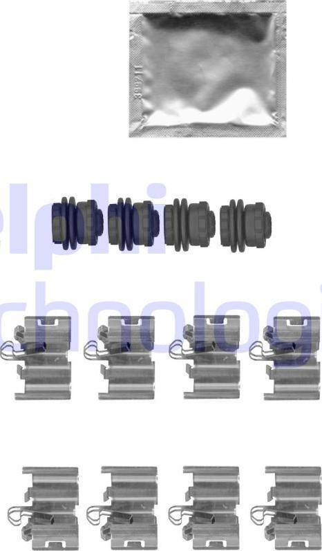 Delphi LX0668 - Комплектуючі, колодки дискового гальма autocars.com.ua