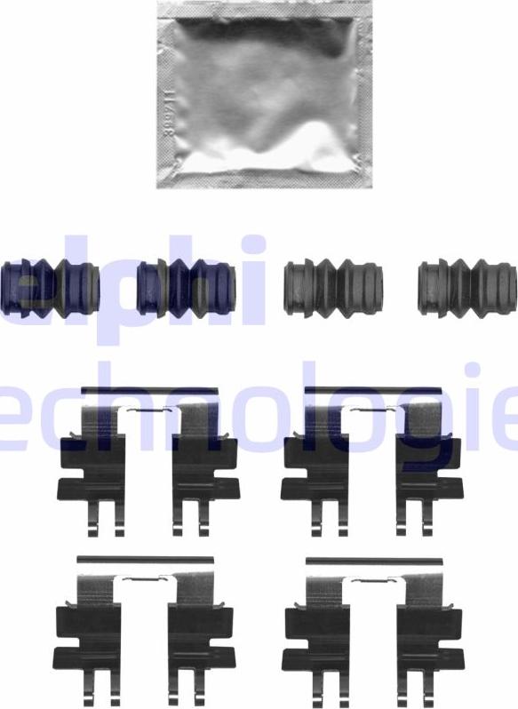 Delphi LX0695 - Комплектуючі, колодки дискового гальма autocars.com.ua