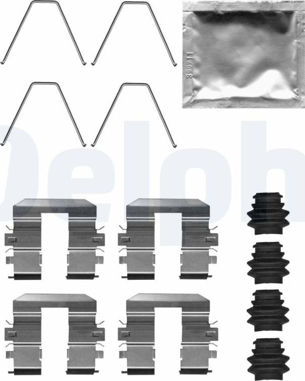 Delphi LX0708 - Комплектуючі, колодки дискового гальма autocars.com.ua