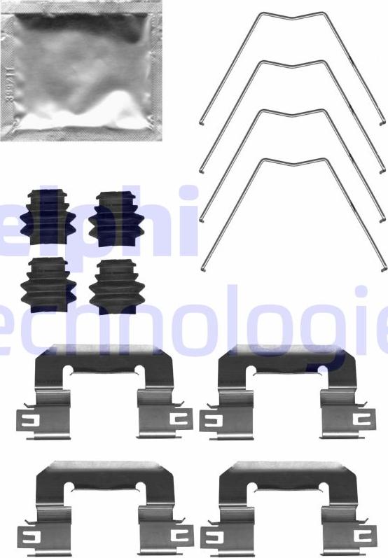 Delphi LX0711 - Комплектуючі, колодки дискового гальма autocars.com.ua