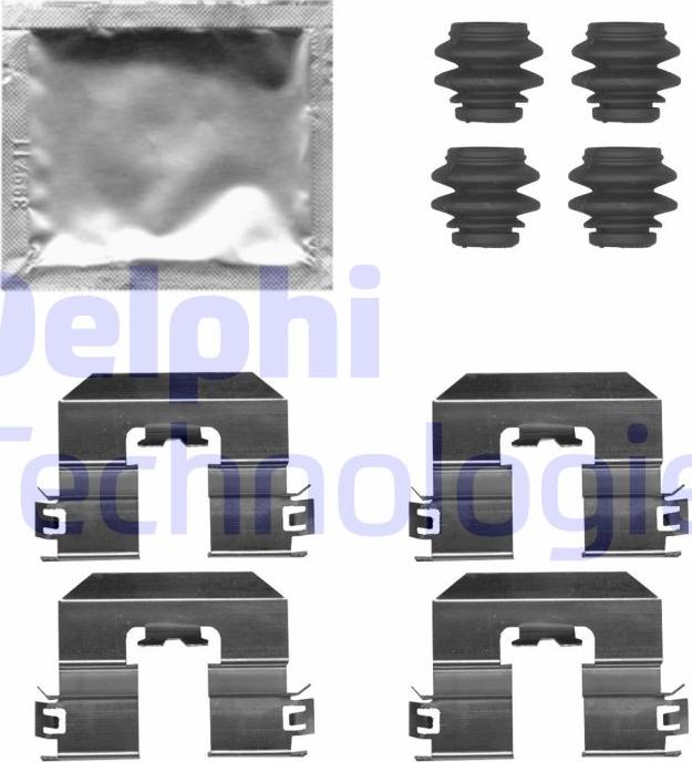 Delphi LX0729 - Комплектуючі, колодки дискового гальма autocars.com.ua