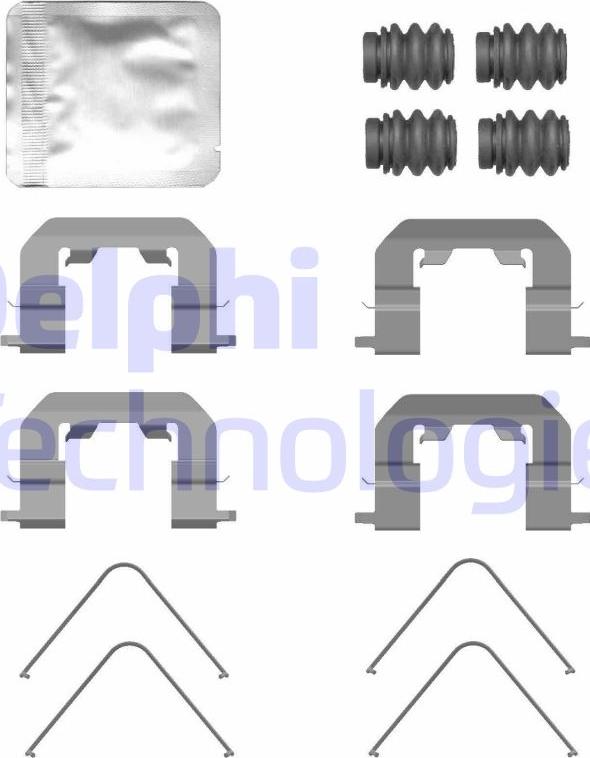Delphi LX0771 - Комплектуючі, колодки дискового гальма autocars.com.ua