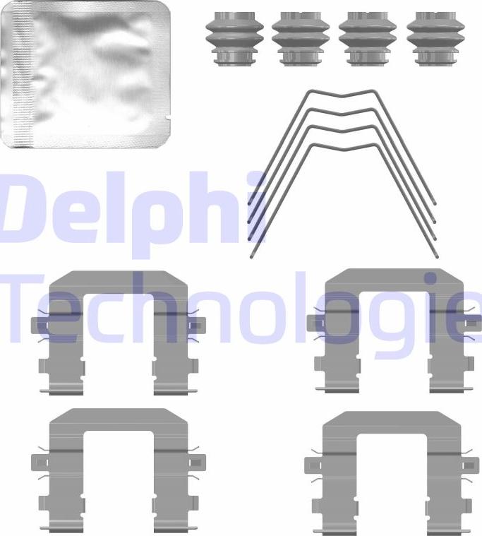 Delphi LX0779 - Комплектующие для колодок дискового тормоза avtokuzovplus.com.ua
