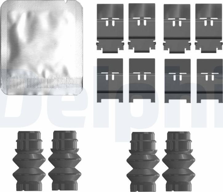 Delphi LX0803 - Комплектуючі, колодки дискового гальма autocars.com.ua