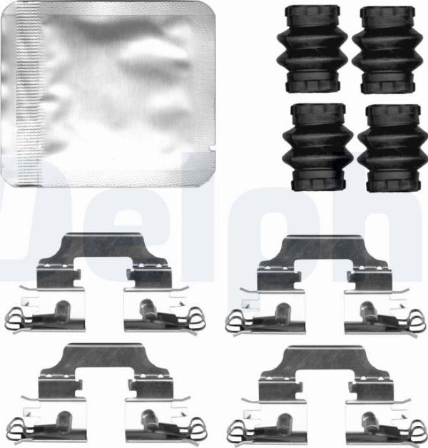 Delphi LX0809 - Комплектуючі, колодки дискового гальма autocars.com.ua