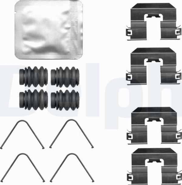 Delphi LX0819 - Комплектуючі, колодки дискового гальма autocars.com.ua