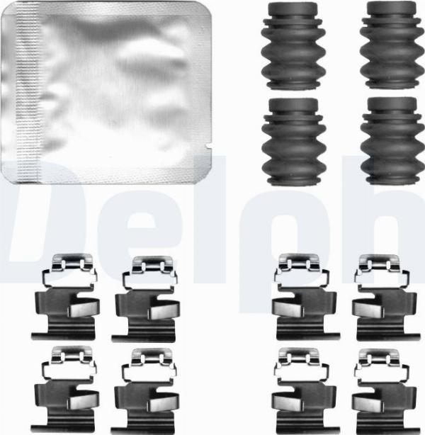 Delphi LX0824 - Комплектуючі, колодки дискового гальма autocars.com.ua