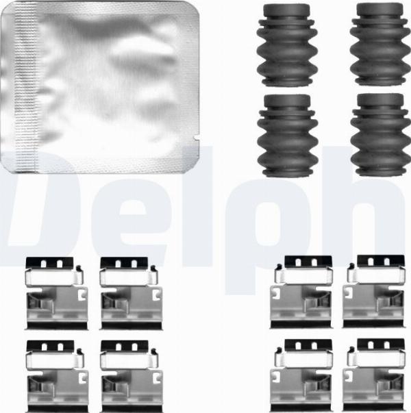 Delphi LX0825 - Комплектуючі, колодки дискового гальма autocars.com.ua