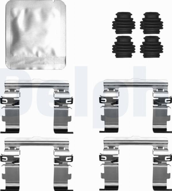 Delphi LX0828 - Комплектуючі, колодки дискового гальма autocars.com.ua