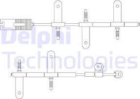 Delphi LZ0164 - Сигнализатор, износ тормозных колодок avtokuzovplus.com.ua