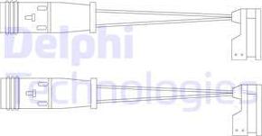 Delphi LZ0185 - Сигнализатор, износ тормозных колодок avtokuzovplus.com.ua